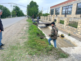 Göygöl rayonunda suvarma suyuna olan tələbatın həyata keçirilməsi istiqamətdə tədbirlərin icrası davam etdirilir