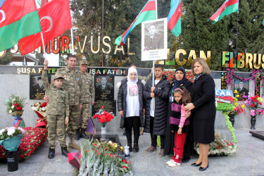 Vətən müharibəsi şəhidi Həsənov Vüsal Bayram oğlunun ikinci ildönümündə məzarı və ailəsi ziyarət olunub