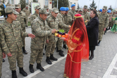 Göygöl rayon ərazisində yerləşən N saylı hərbi hissədə Bayram tədbiri təşkil olunub