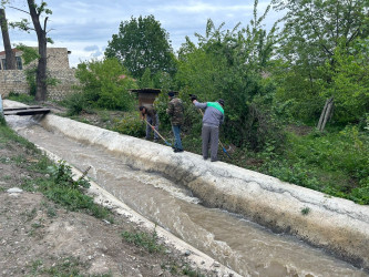 Göygöl rayonunda suvarma suyuna olan tələbatın həyata keçirilməsi istiqamətdə tədbirlərin icrası davam etdirilir