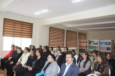 Göygöl rayonunda “Konstitusiya və suverenlik ili” çərçivəsində növbəti görüş Üçtəpə kənd tam orta məktəb kollektivi ilə keçirilib