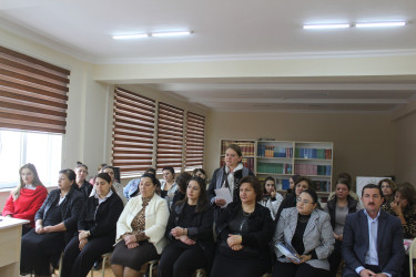 Göygöl rayonunda “Konstitusiya və suverenlik ili” çərçivəsində növbəti görüş Üçtəpə kənd tam orta məktəb kollektivi ilə keçirilib