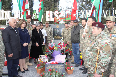 Vətən müharibəsi şəhidi Allahverdiyev Elşad Zaməddin oğlunun ikinci ildönümündə məzarı və ailəsi ziyarət olunub