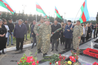 Vətən müharibəsi şəhidi Allahverdiyev Elşad Zaməddin oğlunun ikinci ildönümündə məzarı və ailəsi ziyarət olunub