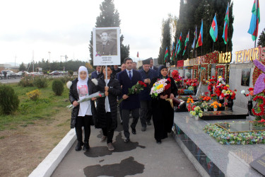 Vətən müharibəsi şəhidi Həsənov Vüsal Bayram oğlunun ikinci ildönümündə məzarı və ailəsi ziyarət olunub