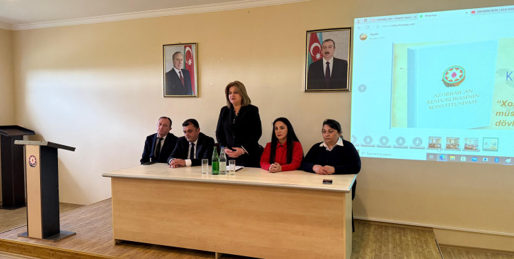 Göygöl rayonunda “Konstitusiya və suverenlik ili” çərçivəsində növbəti görüş Quşqara kənd tam orta məktəb kollektivi ilə keçirilib
