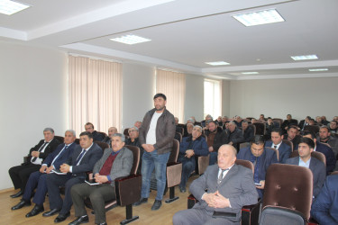 Göygöl rayonunda “Heyvandarlıq sahəsində mövcud imkanlar, problemlər və perspektivlər” mövzusunda görüş keçirilib