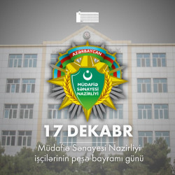 Müdafiə Sənayesi Nazirliyi işçilərini Peşə Bayramı Günü münasibətilə təbrik edirik!