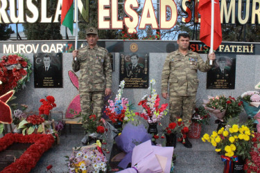 Vətən müharibəsi şəhidi Allahverdiyev Elşad Zaməddin oğlunun ikinci ildönümündə məzarı və ailəsi ziyarət olunub