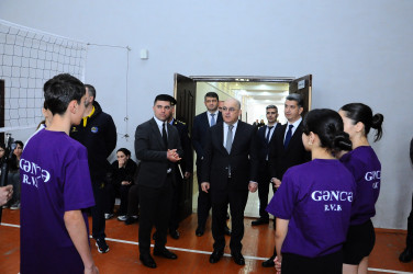 A meeting with young volleyball players was held in Goygol district