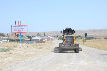 Inspection of road asphalting works held in Mollajalilli village