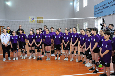 A meeting with young volleyball players was held in Goygol district