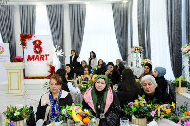 В связи с 8 марта — Международным женским днём проведено мероприятие с семьями шехидов