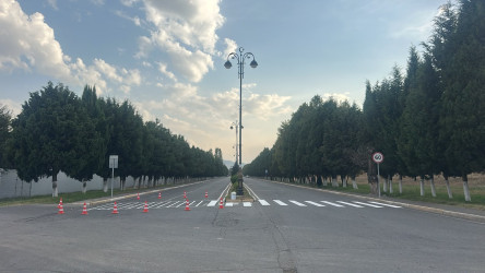 Şəhərdaxili yolların nişanlanması aparılır