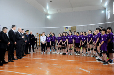 A meeting with young volleyball players was held in Goygol district