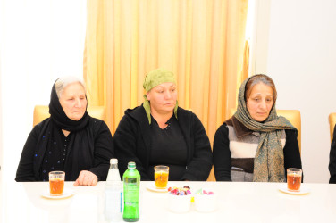 Şəhid ailələri ilə görüşlər davam edir