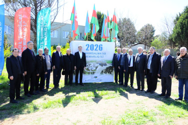 A tree-planting campaign was held in Goygol