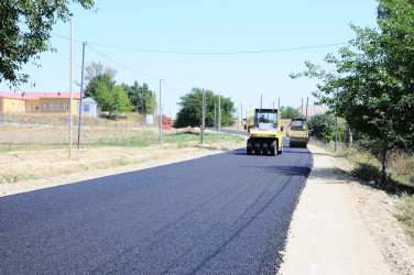 Inspection of road asphalting works held in Mollajalilli village
