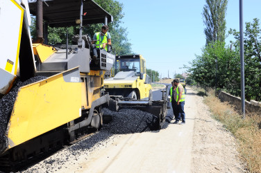 Inspection of road asphalting works held in Mollajalilli village