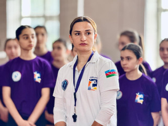 A meeting with young volleyball players was held in Goygol district