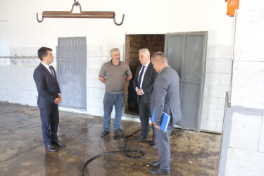 Göygöl rayonunda qurban bayramı ilə əlaqədar heyvan kəsimi məntəqələrinə baxış keçirilib