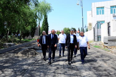 Inspection of road asphalting works held in Mollajalilli village