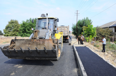 Asfaltlanma işlərinə baxış keçirilib