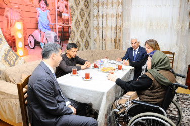 Vətən müharibəsi şəhidinin ailəsi ziyarət edilib