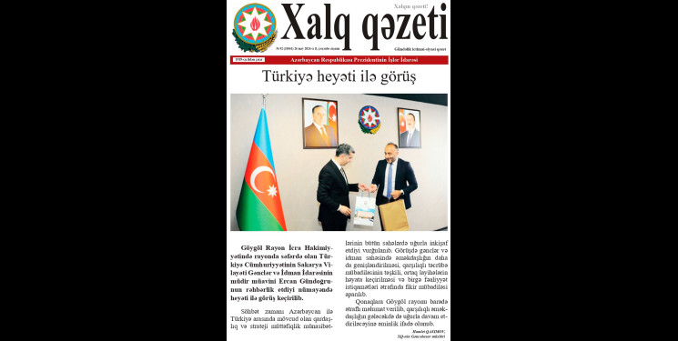 Türkiyə heyətinin Göygölə səfəri "Xalq qəzeti"ndə dərc edilib