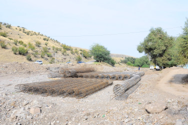 Zurnabad kəndində körpünün təmir-tikinti işləri aparılır