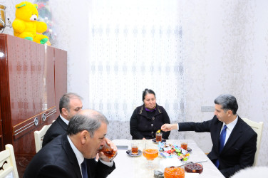 Şəhid Nəsrəddin Həsənovun ailəsi ziyarət olunub