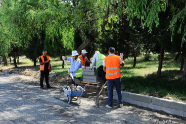 Inspection of road asphalting works held in Mollajalilli village
